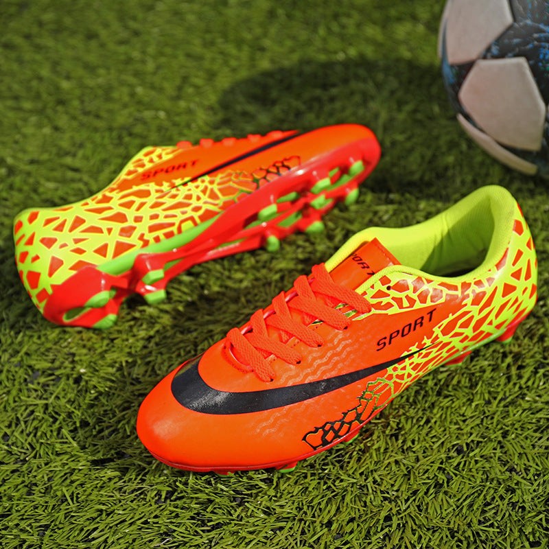 Men Youth Soccer Cleats Professional Firm Ground Turf Outdoor Training Shoes
