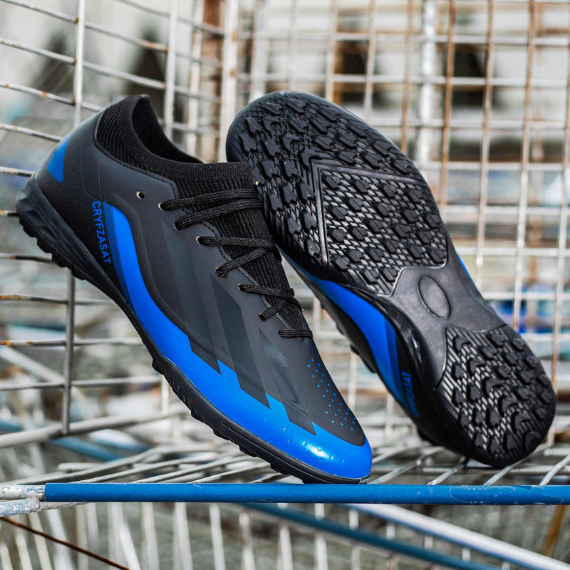 Mens High Top Professional Football Cleats Anti Slip Outdoor Soccer Shoes for Turf and Hard Ground Training