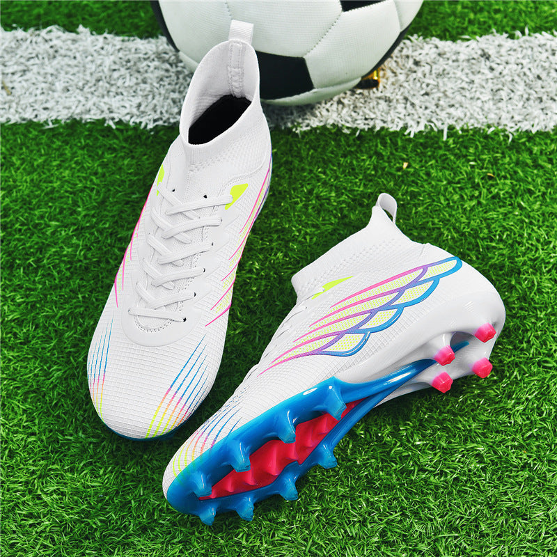 High Top AG Spikes Soccer Cleats for Professional Youth Training