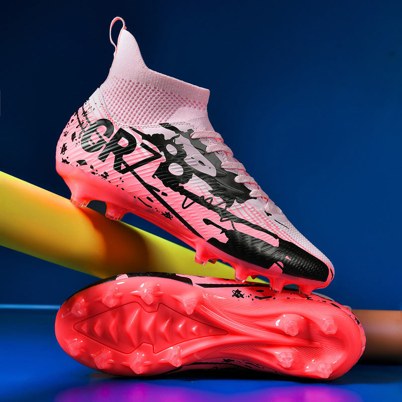 High Top Soccer Cleats Men Women Professional Turf Soccer Shoes Youth Training Athletic Sneakers 2026