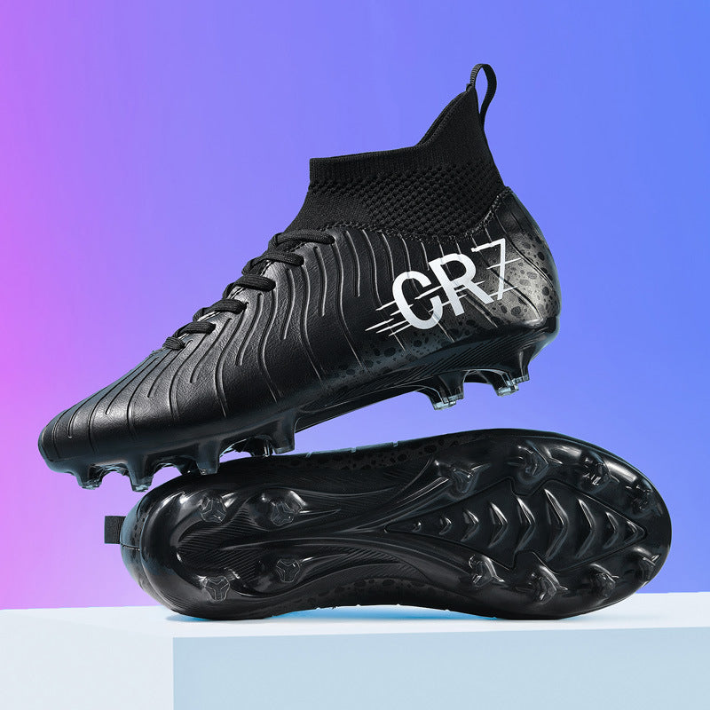 High Top AG Football Boots Professional Turf Soccer Cleats for Men Women and Kids