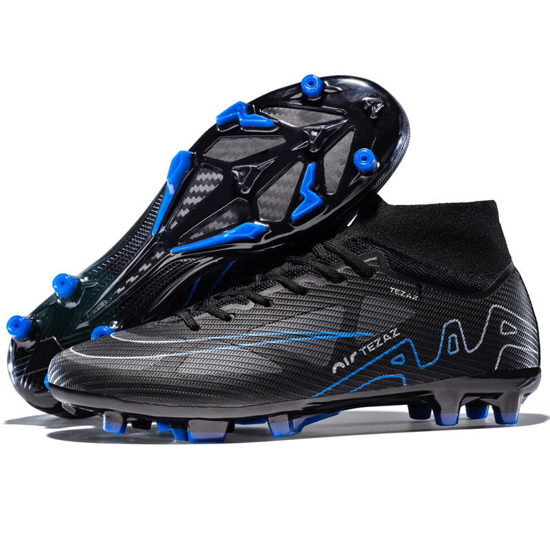 Men High Top Soccer Cleats Professional Firm Ground Turf Training Football Boots