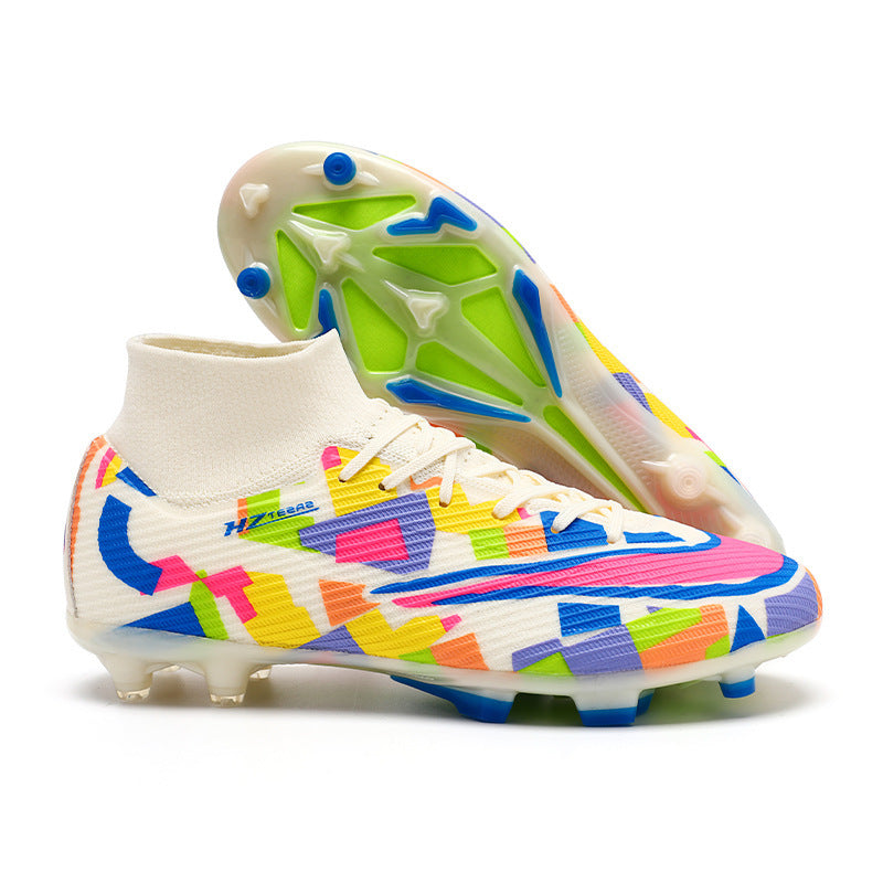 High Top Men Professional Soccer Cleats Professional Firm Ground Training Football Boots Turf Cleats