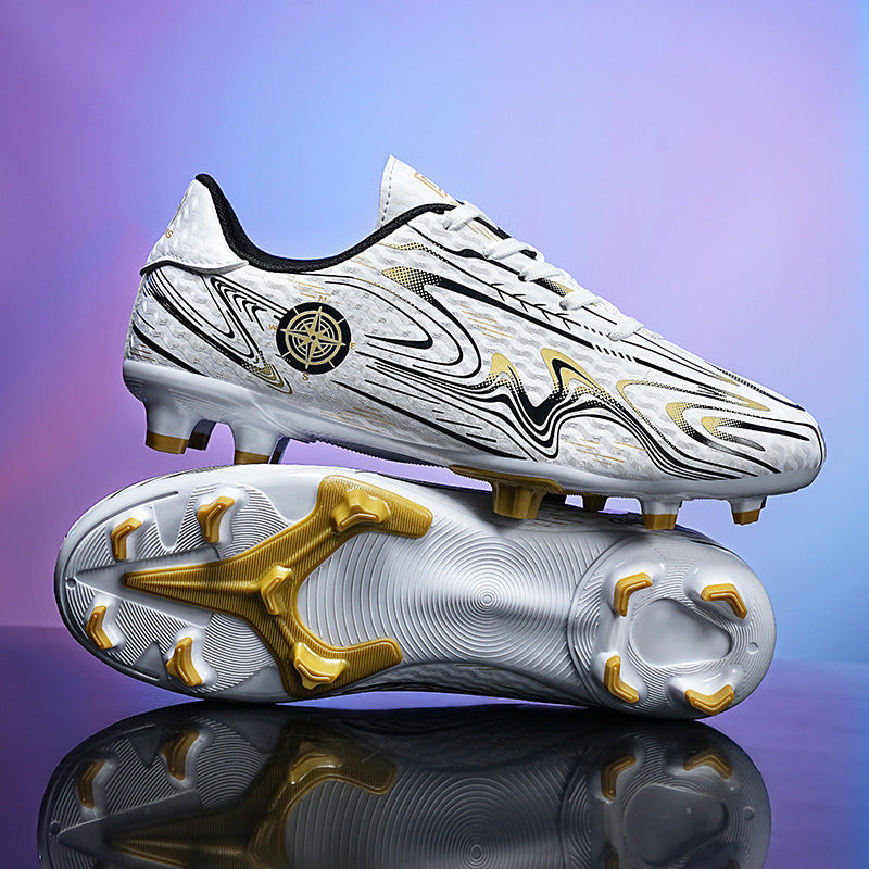 Men Professional Football Cleats High Top Soccer Shoes AG Cleats for Kids and Adults