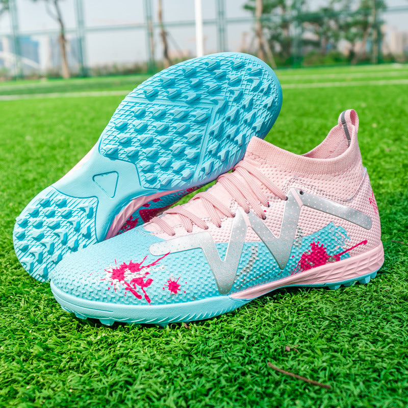 Professional Men's Low-Top Soccer Cleats - FG/TF Hybrid Training Shoes for Natural & Artificial Grass - Breathable Athletic Football Boots