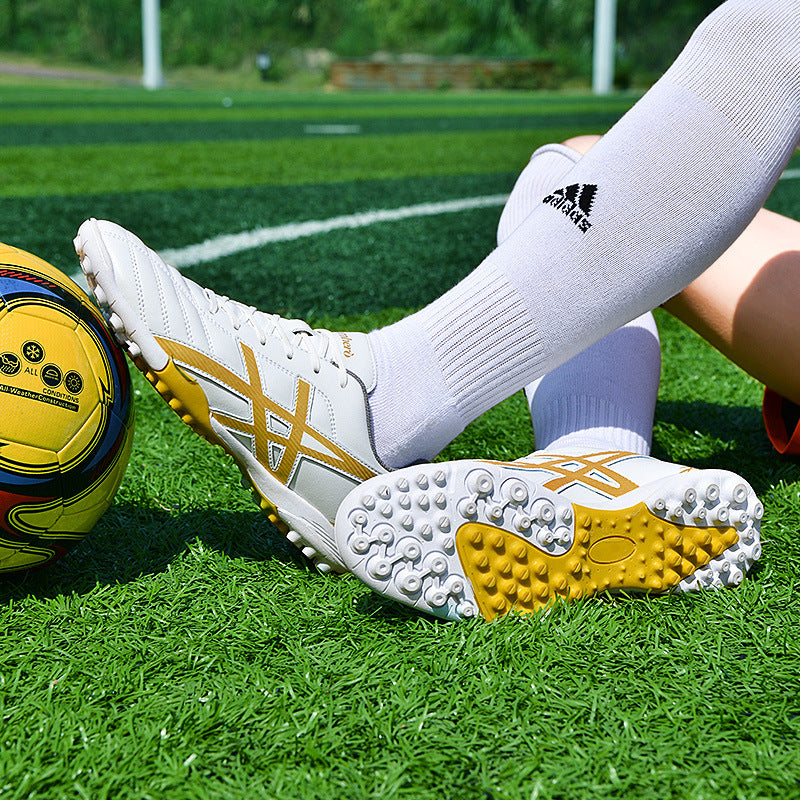 Mens Youths Soccer Cleats Breathable Mesh Football Shoes Turf TF AG Ground Training Sneakers Professional Athletic Footwear