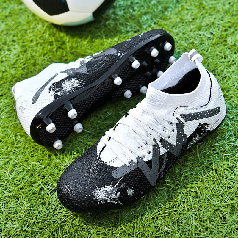 Professional Soccer Cleats Men Women Youth Graffiti Design Outdoor Turf Training Shoes
