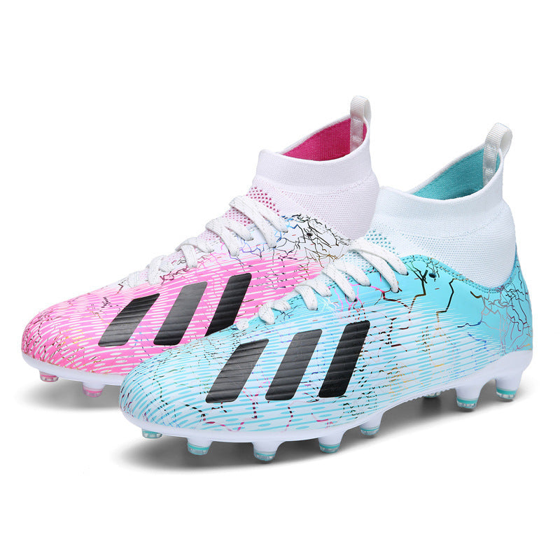 Professional High Top Soccer Cleats Men Youth Athletic Football Shoes Ankle Support Firm Ground FG Turf TF Training Sneakers