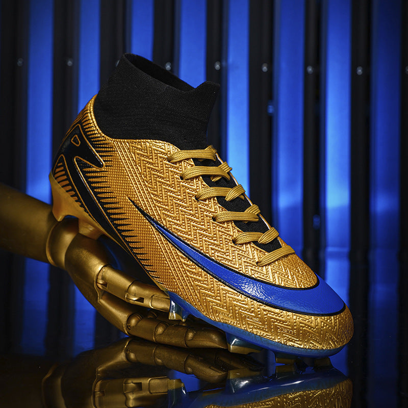Mens Professional High Top Soccer Cleats Firm Ground FG Turf TF Athletic Football Training Shoes Outdoor Performance Sports Sneakers