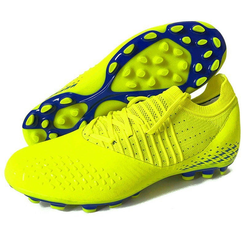 Professional Low Top Soccer Cleats Men Youth Breathable Knitted Football Shoes Lightweight Training Footwear Turf Artificial Grass