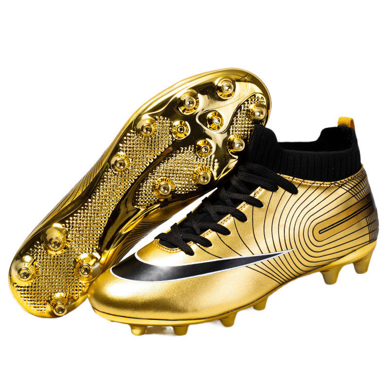 Professional Men Soccer Cleats Breathable High Top Football Shoes Indoor Outdoor Training Sneakers