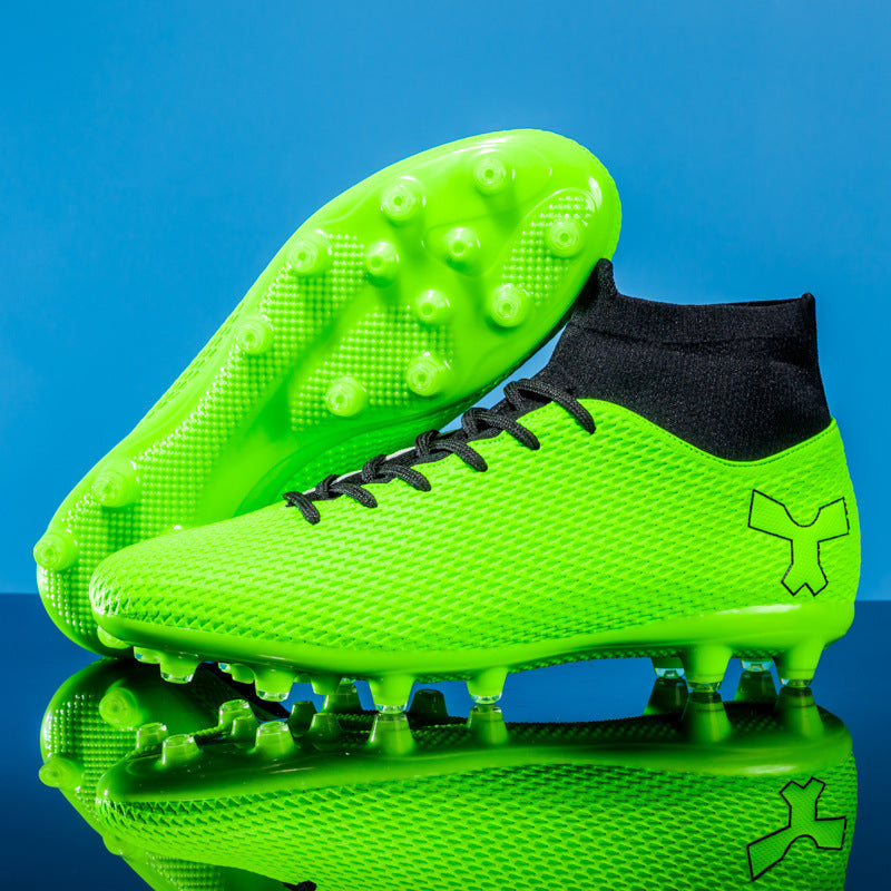 Men Professional High Top Cleats for Artificial Turf Big Size Soccer Shoes